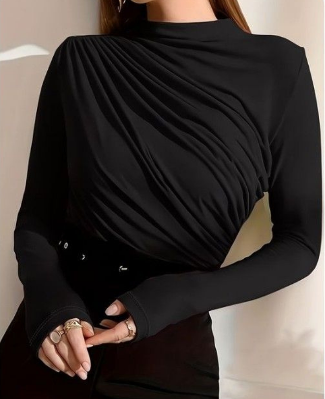Pull Basique à Fronces