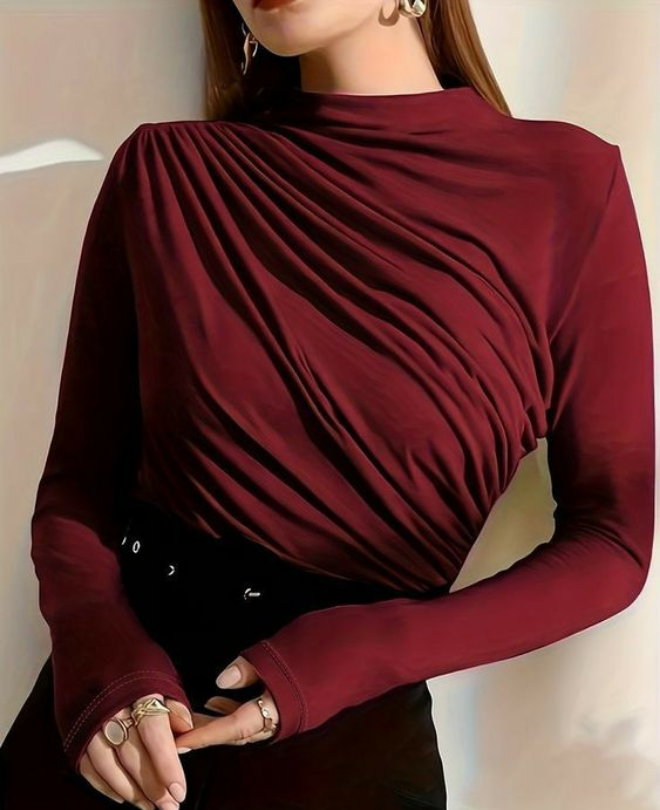 Pull Basique à Fronces