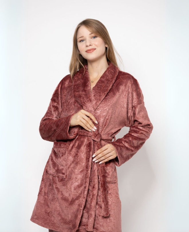 Ad. Mall - SOIE Glamour - Peignoir Ultra-Doux en Polaire