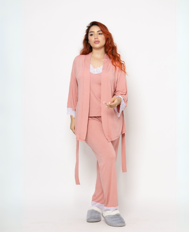 Set 3 Pièces en Coton Brodé