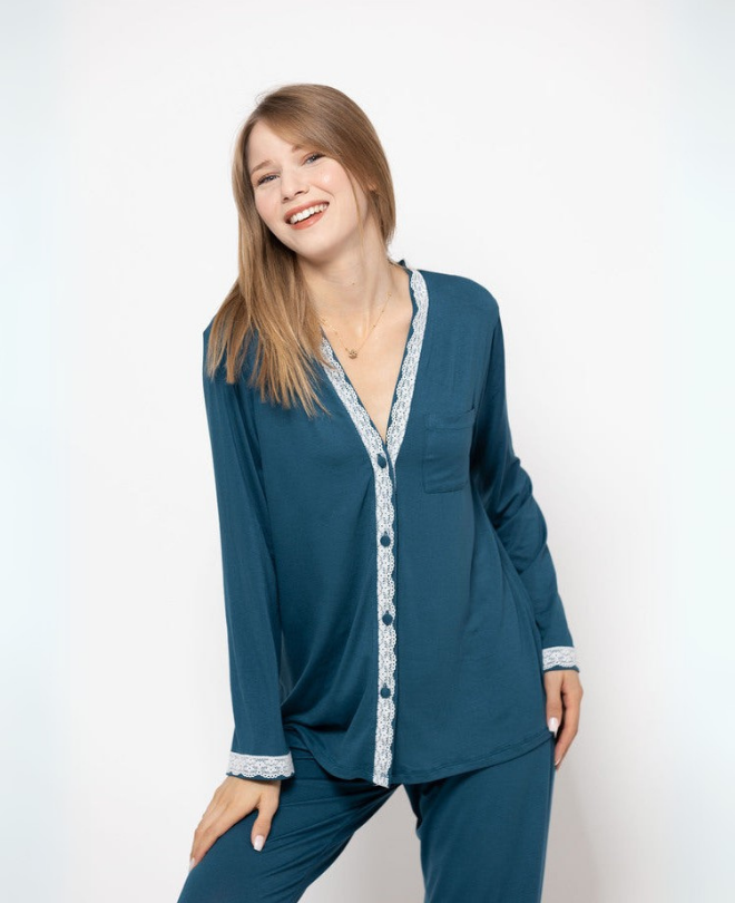 Pyjama en Coton et Dentelle