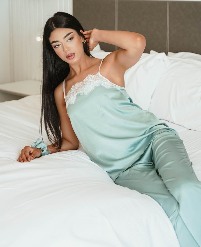 Ad. Mall - SOIE Glamour - Pyjama 3 Pièces en Soie