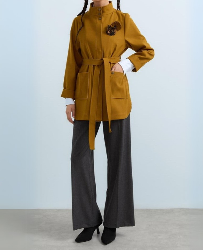Veste à Col Montant avec Proche