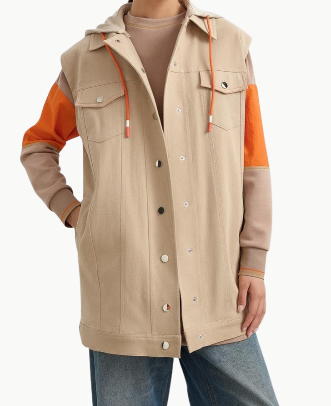 Veste Sans Manche avec Capuche