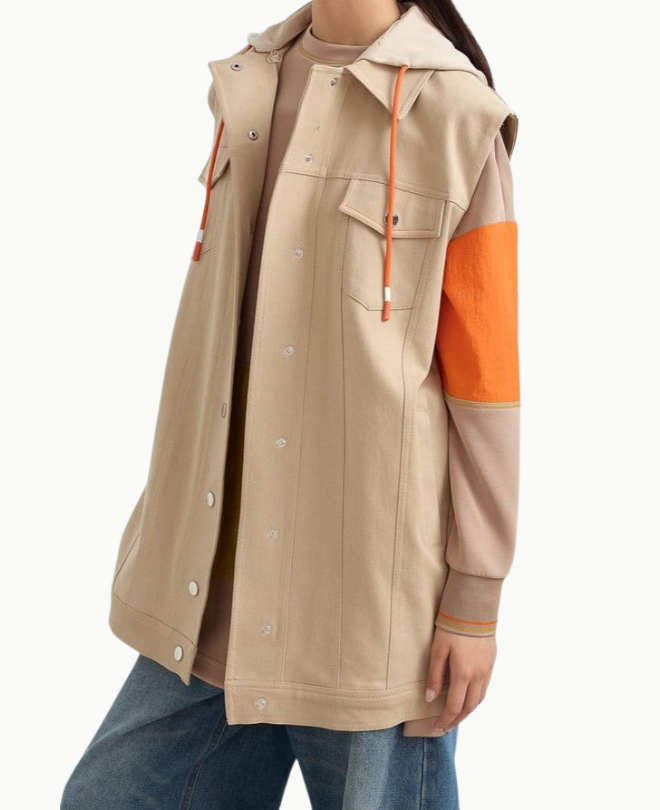 Veste Sans Manche avec Capuche