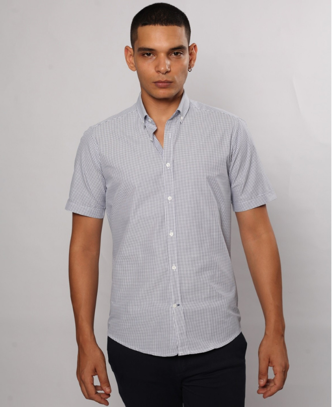 Ad. Mall - Bagotti - Chemise Vichy - Col Boutonné