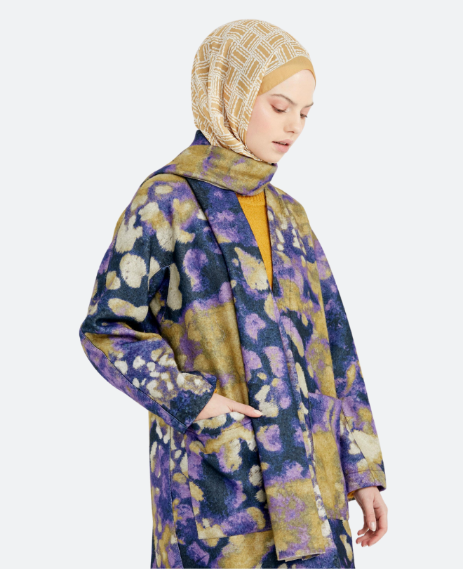 Manteau Col En Feutre Usé