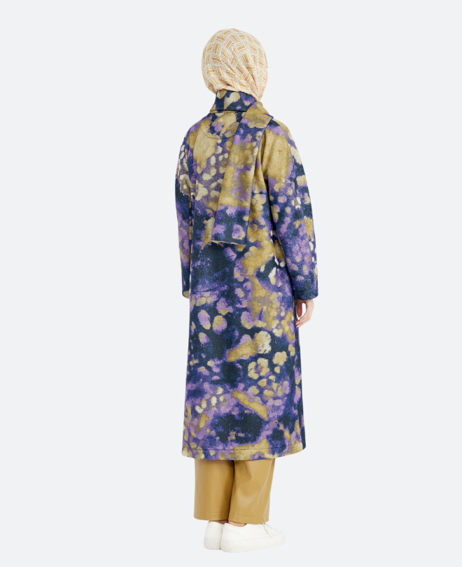 Manteau Col En Feutre Usé