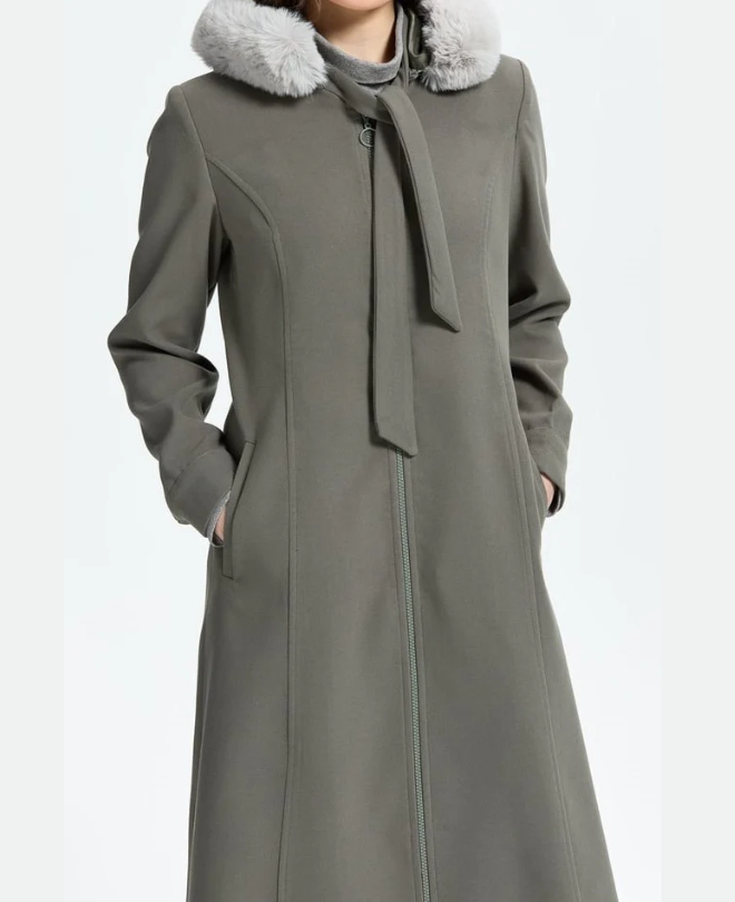 Manteau à Capuche en Fourrure