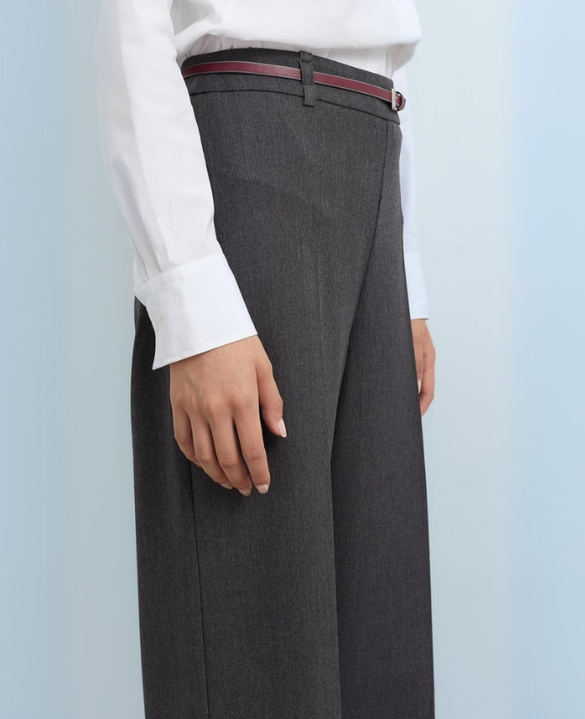 Pantalon Droit Ceinturé