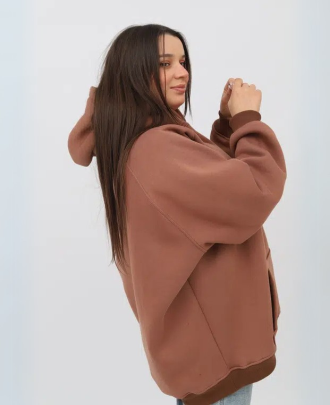 Hoodie en Molleton Gratté Coton