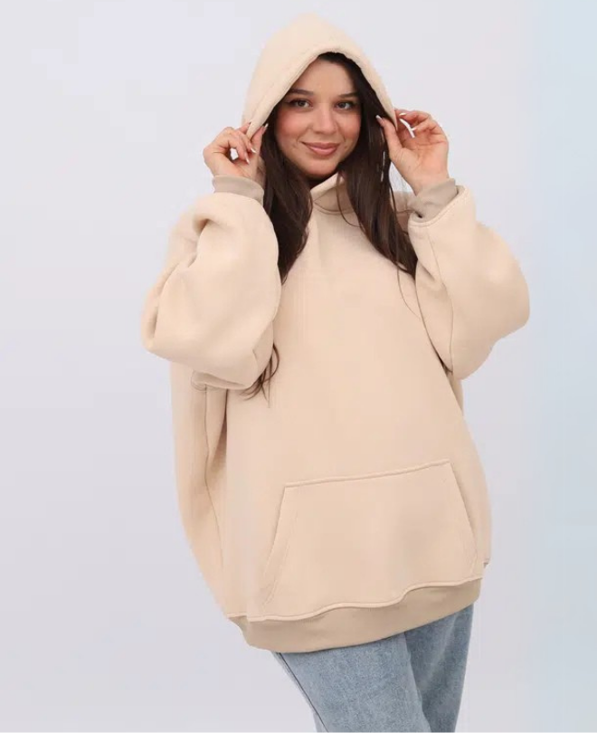Hoodie en Molleton Gratté Coton