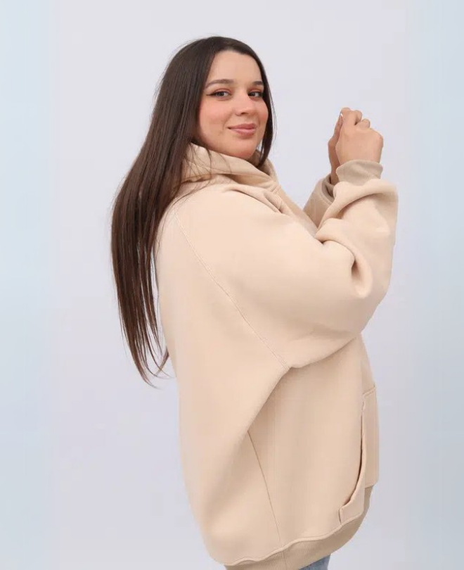 Hoodie en Molleton Gratté Coton