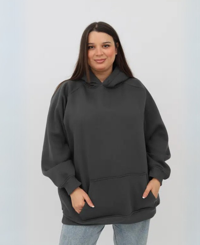 Hoodie en Molleton Gratté Coton