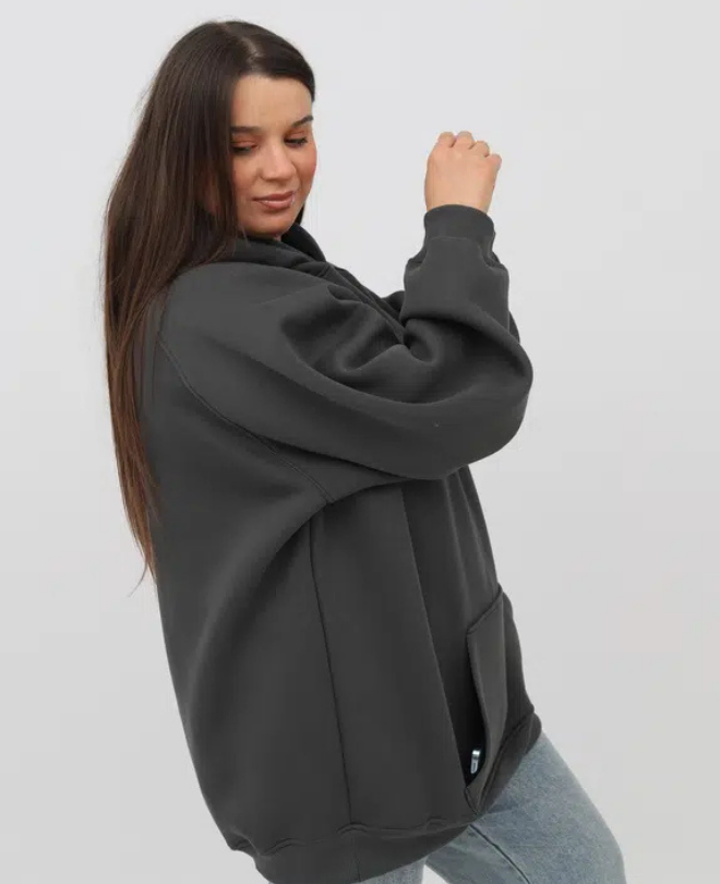 Hoodie en Molleton Gratté Coton