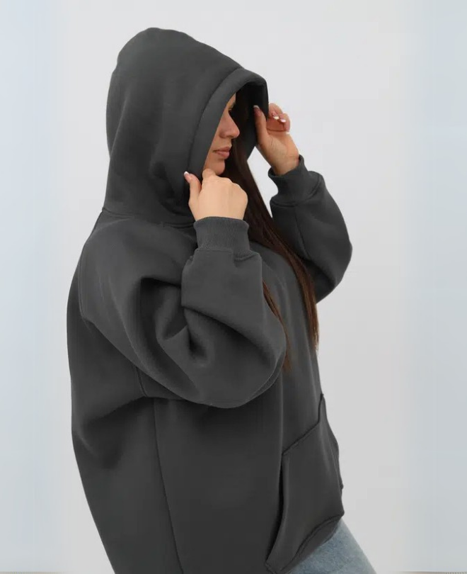 Hoodie en Molleton Gratté Coton