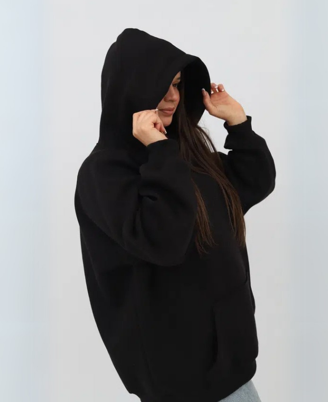 Hoodie en Molleton Gratté Coton