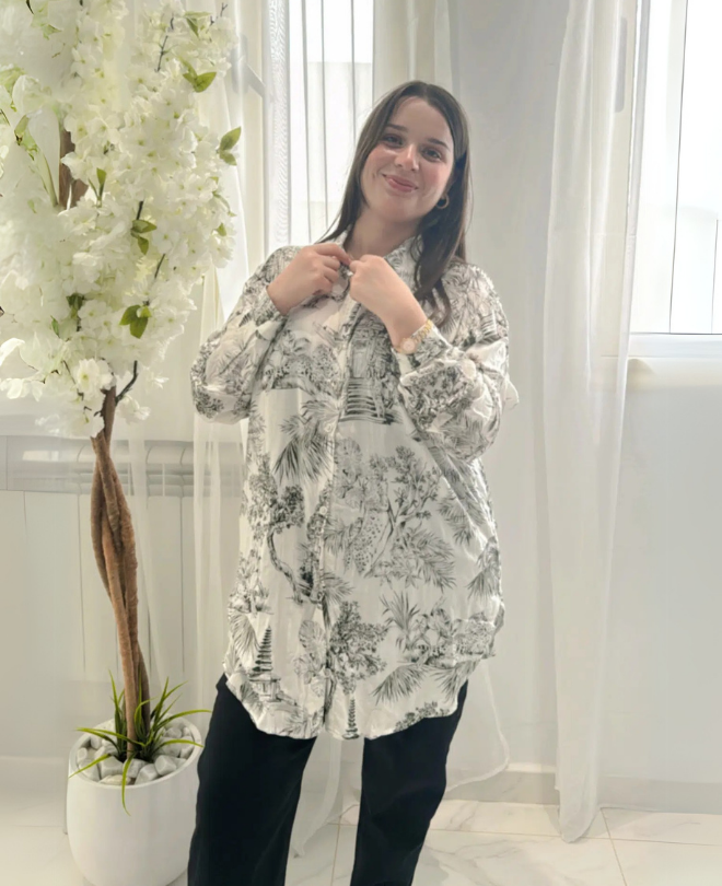 Chemise en Soie Imprimée