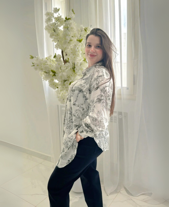 Chemise en Soie Imprimée