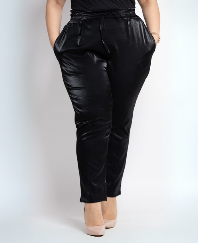 Pantalon en Satin Élastique
