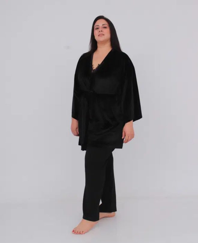 Pyjama 3 Pièces en Velours
