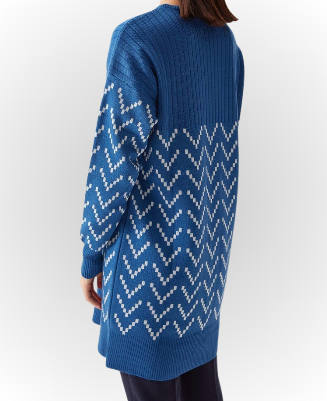 Tricot à Motifs à Col Rond