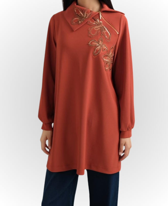 Tunique Maille Brodée