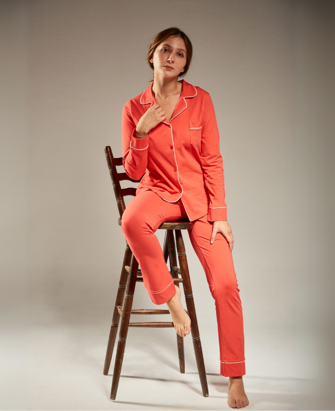 Pyjama Chemise en Coton Leger