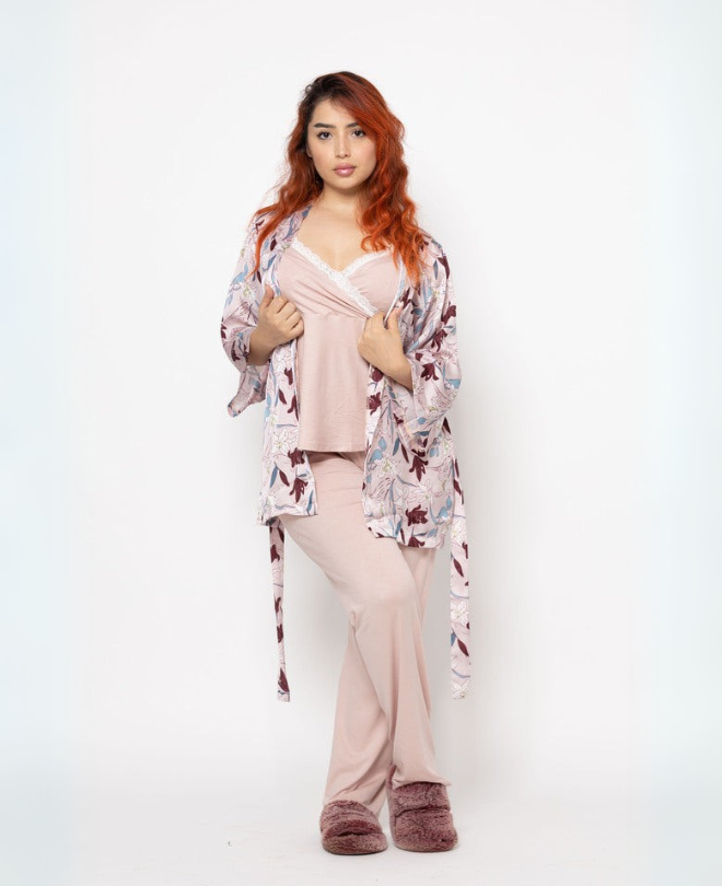 Ad. Mall - SOIE Glamour - Pyjama 3 Pièces